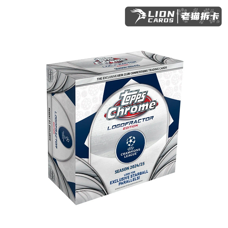 帕尼尼【拆盒】 24-25赛季欧冠Chrome mage Logofractor 球星卡盲盒