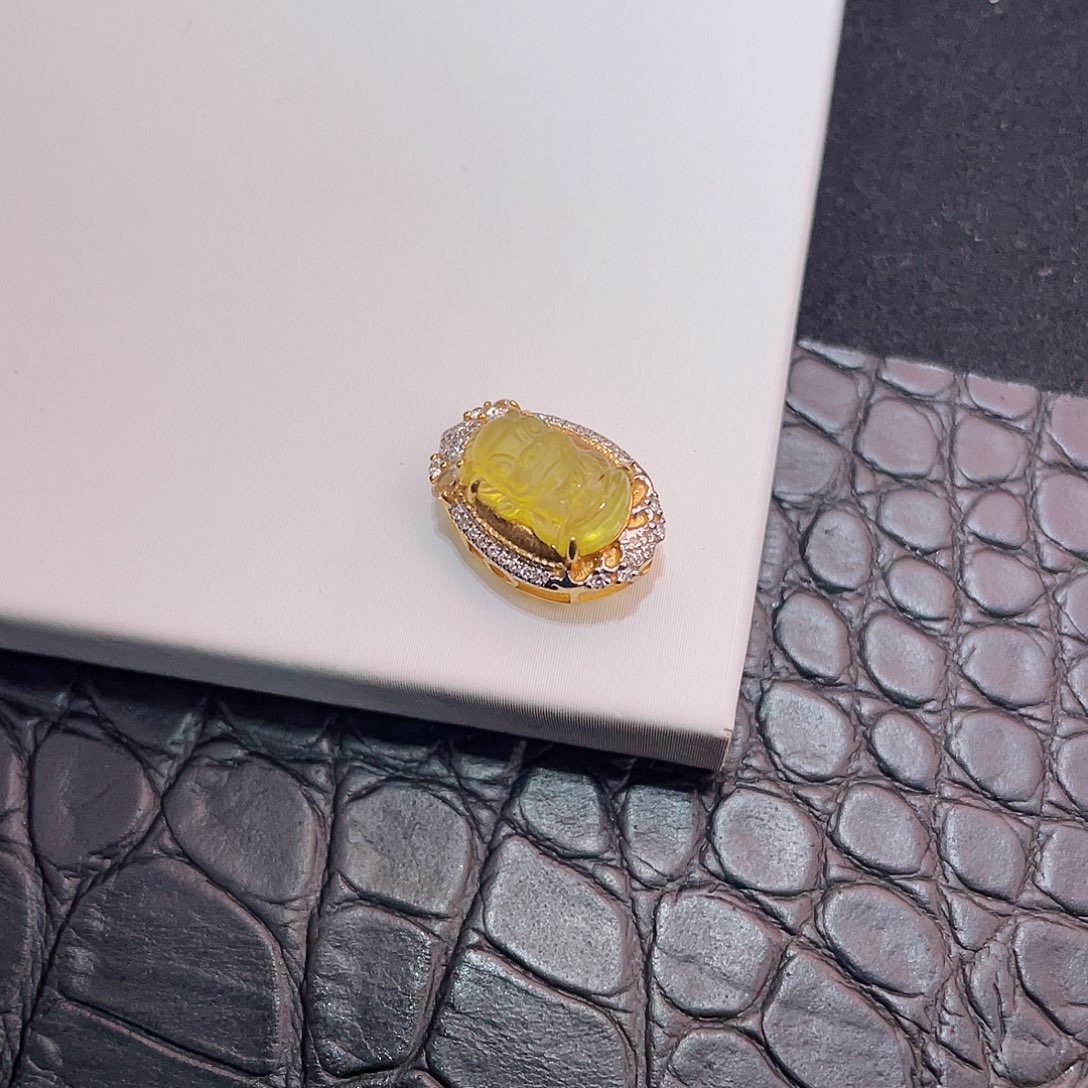 碧玺吊坠(不含链)18K金镶嵌