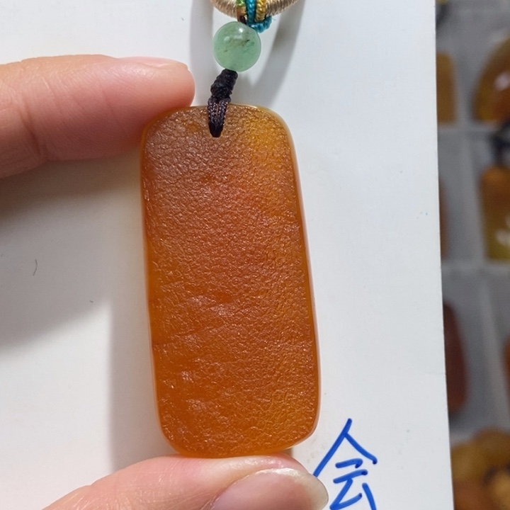 定制琥珀未镶嵌琥珀蜜蜡吊坠项链