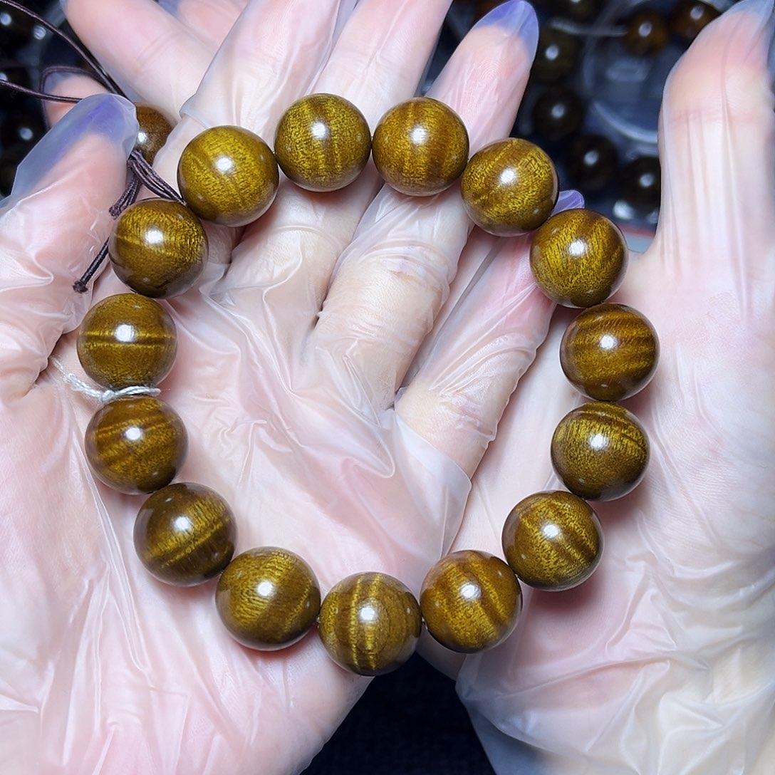 手串/手链楠木（金丝楠）1.5黄金底枯木