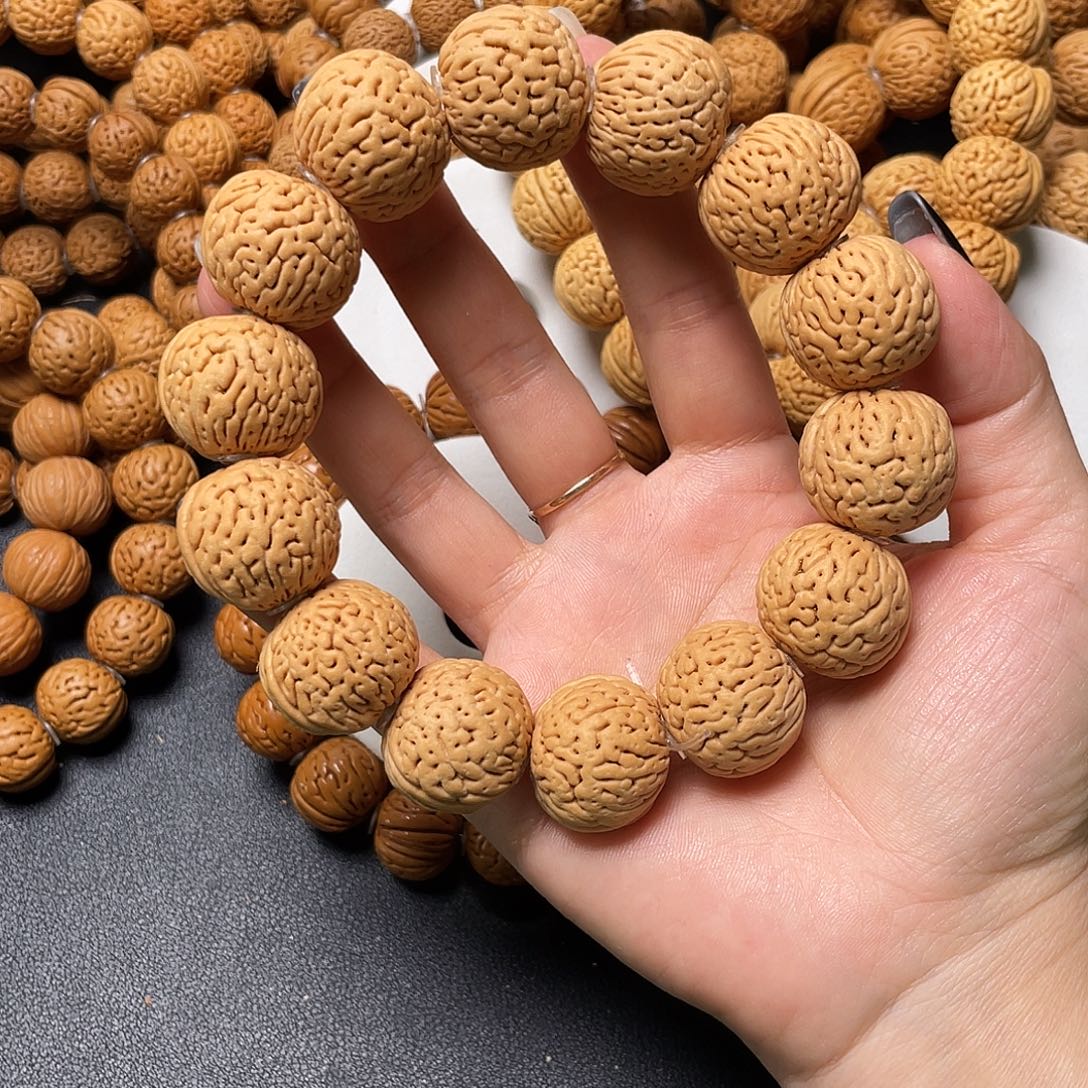 老***歌手串桃核白月光手串