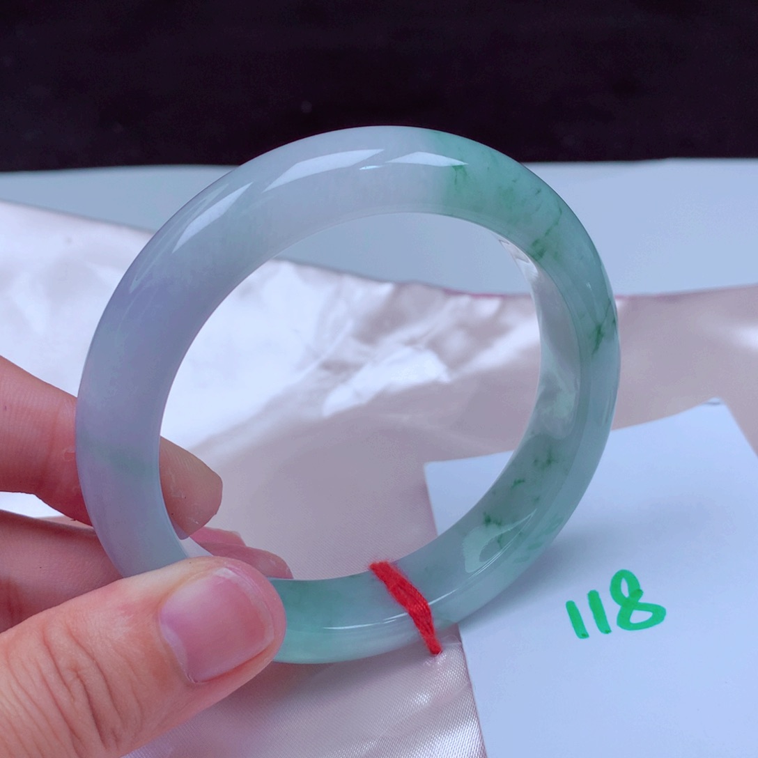 未镶嵌手镯翡翠缅甸天然A货翡翠手镯58.6