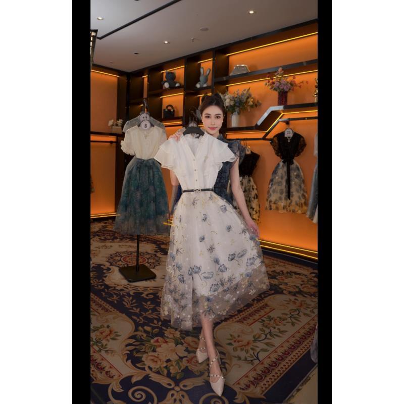 【M】春夏丨设计师轻奢法式印花女士连衣裙 GS-57261