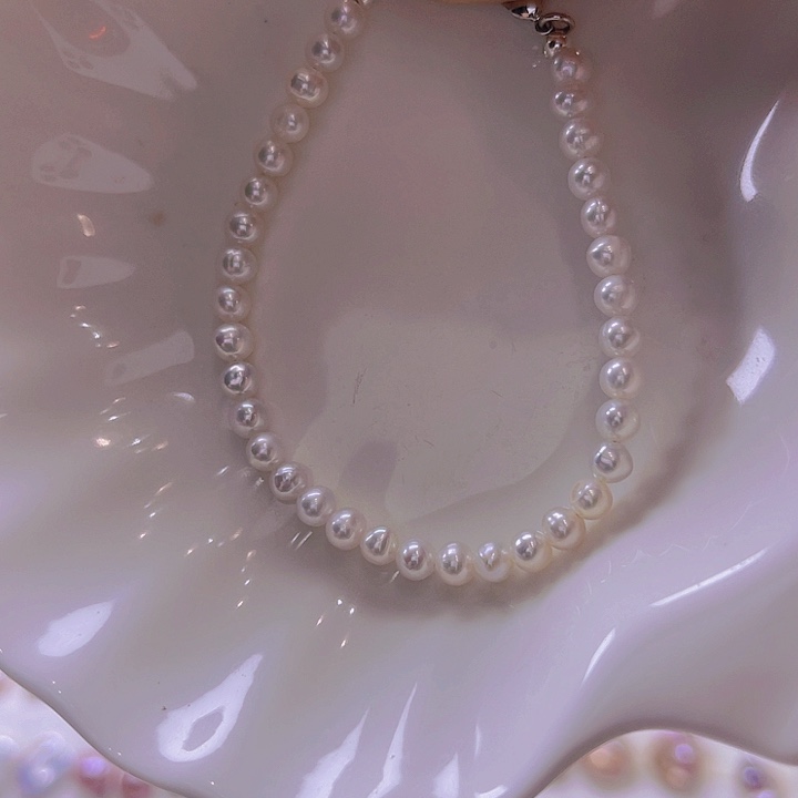 淡水珍珠手绳合金