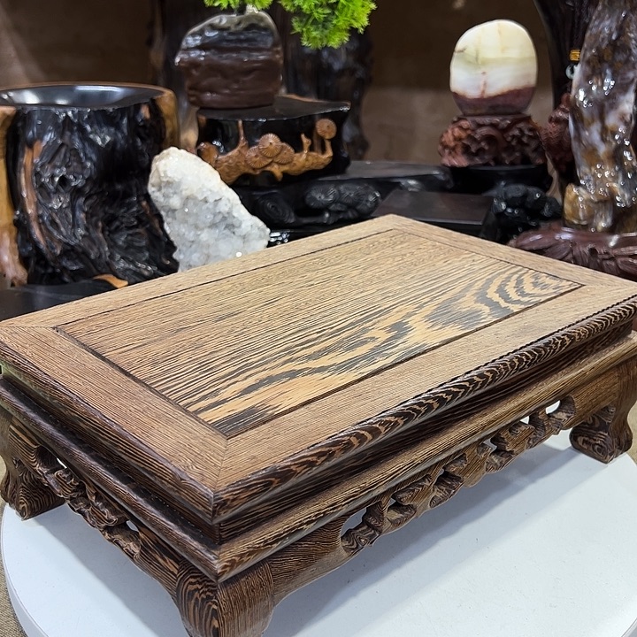 木国标红木鸡翅木方台底座小号尺寸30*20*10