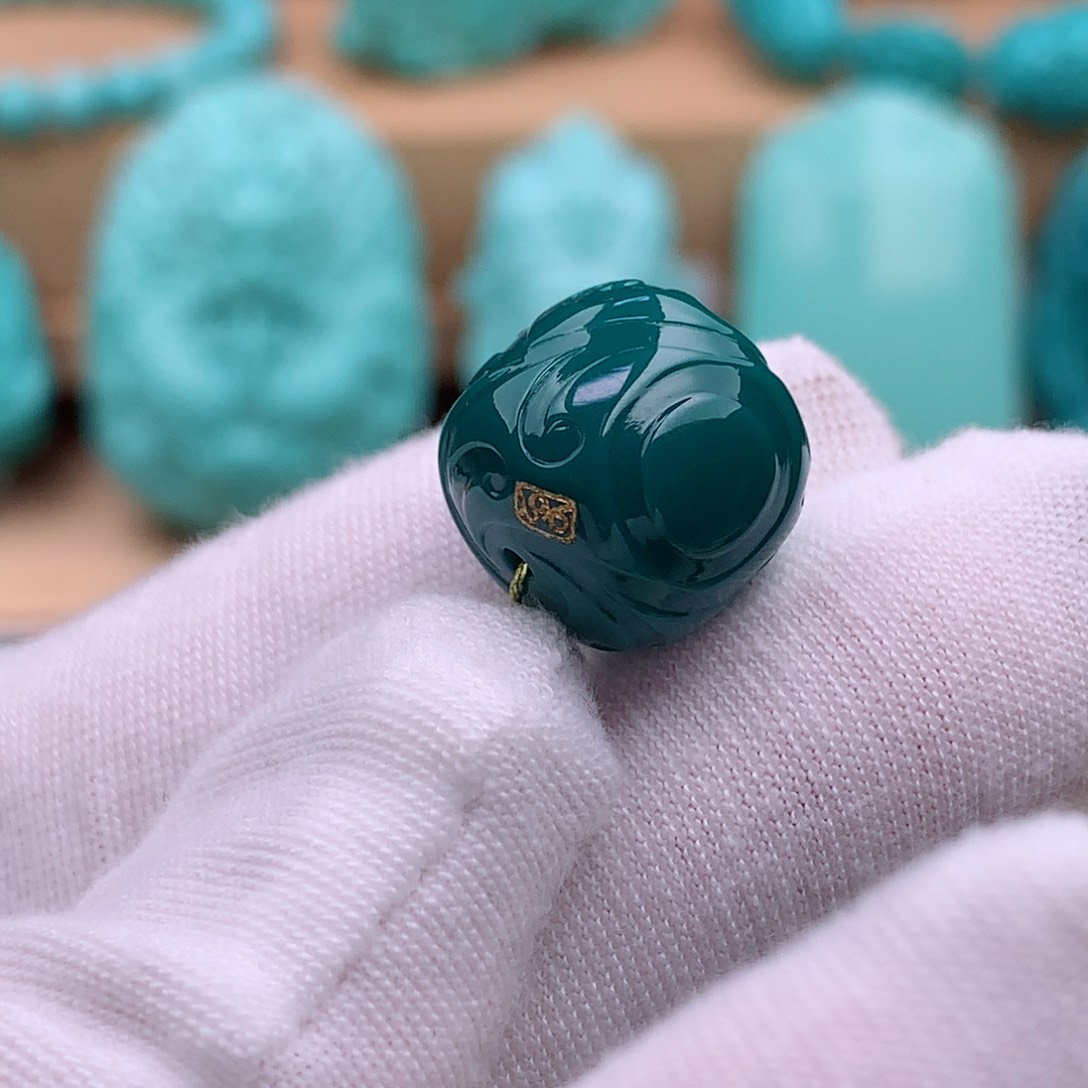 绿松石珠宝奇石未镶嵌14.6mm✖️13.1mm