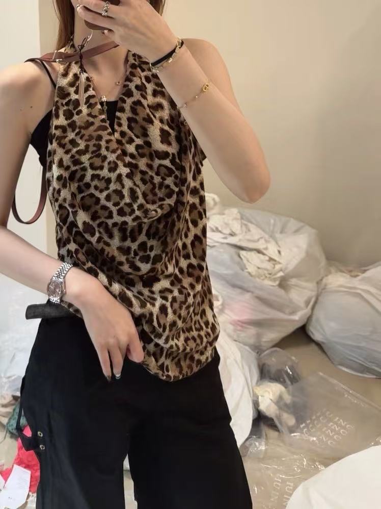 IU INC 豹纹欧美风背心吊带