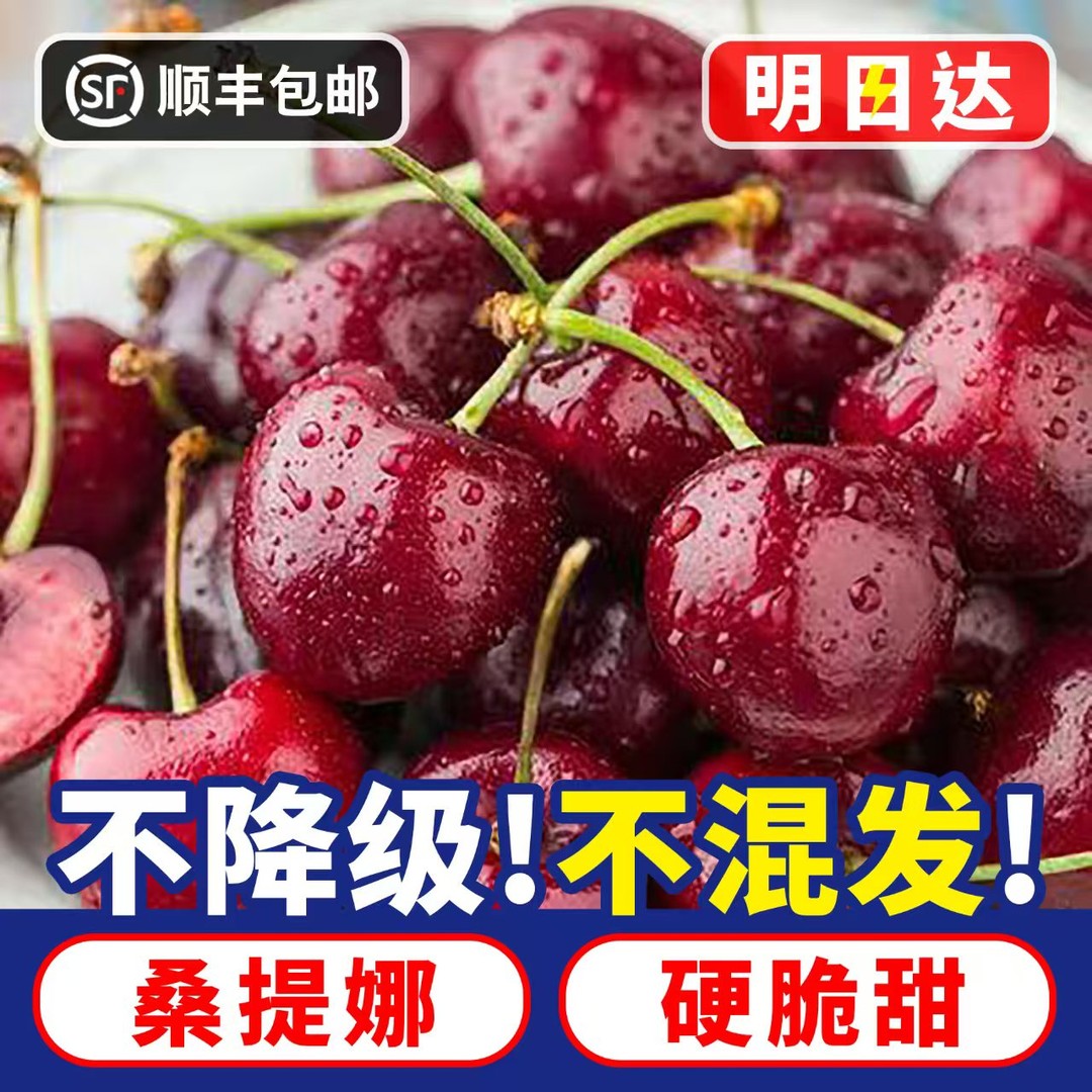 智利海运车厘子桑提娜J起到4J5斤净重超新鲜脆甜内附果径卡桑提娜樱桃智利共和国