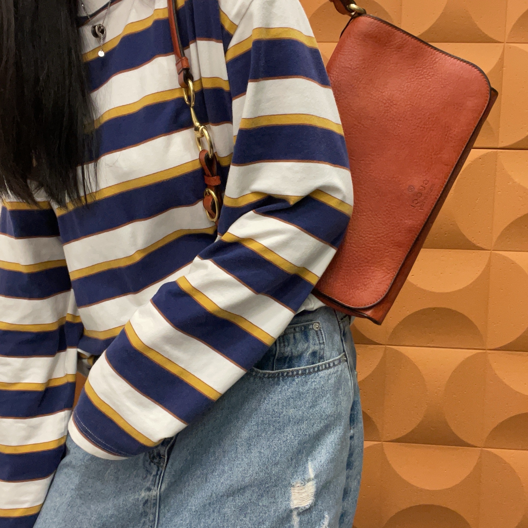 95新 GUCCI/古驰 【KK】 29AD12 枣红色马衔扣单肩包