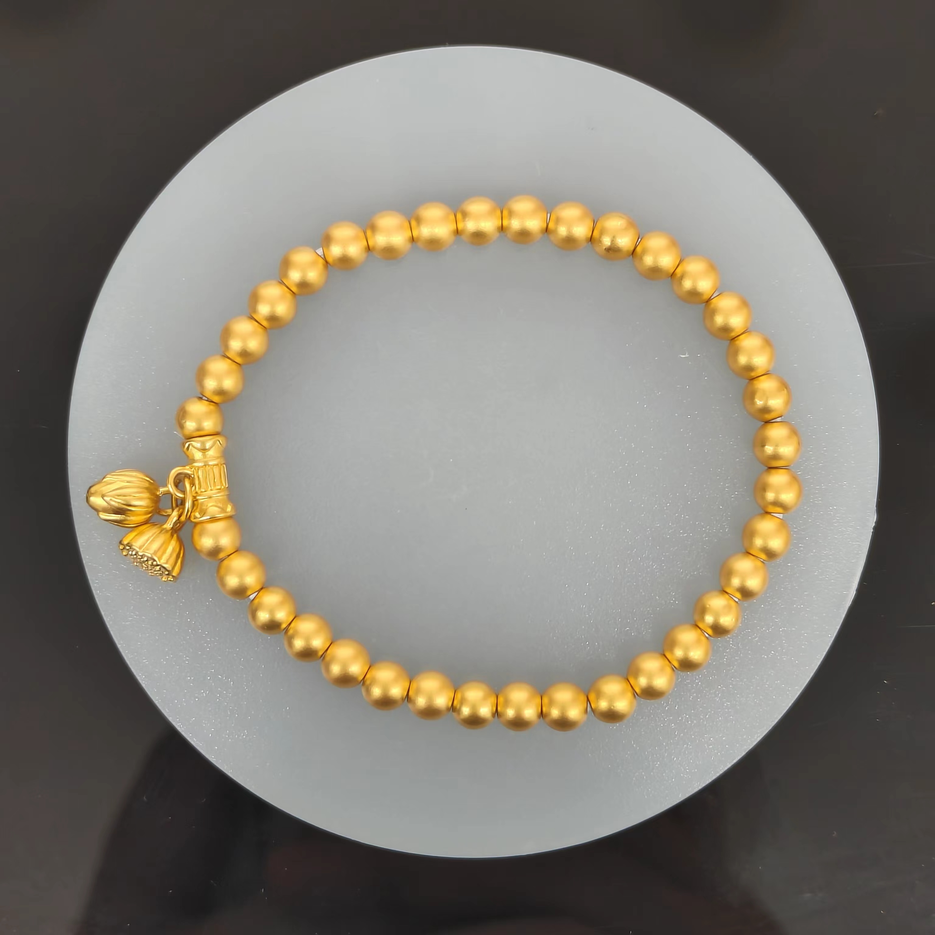 足金卡5莲花两世欢经典百搭时尚通勤ZB30006