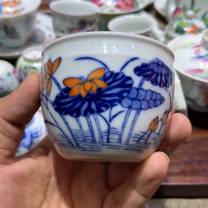 纯手绘精品盖碗杯
