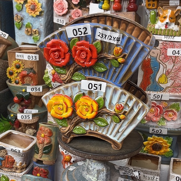 粗陶材质多肉花盆