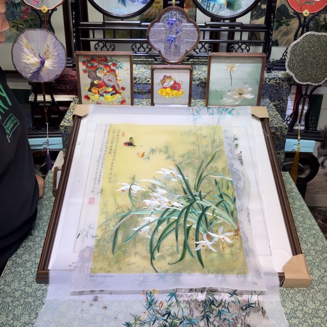 刺绣手工苏绣工艺制作技艺精湛