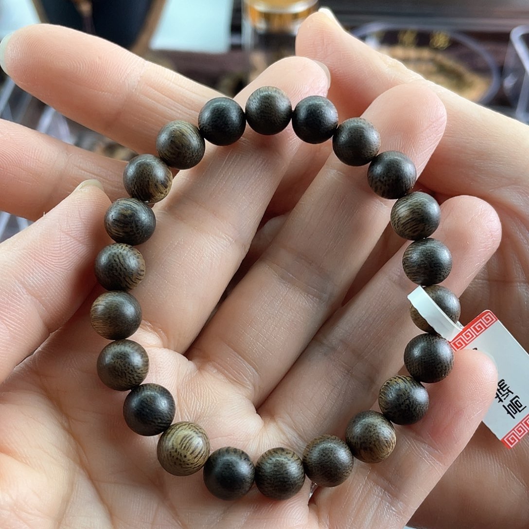 沉香手串落*越南芽庄白棋