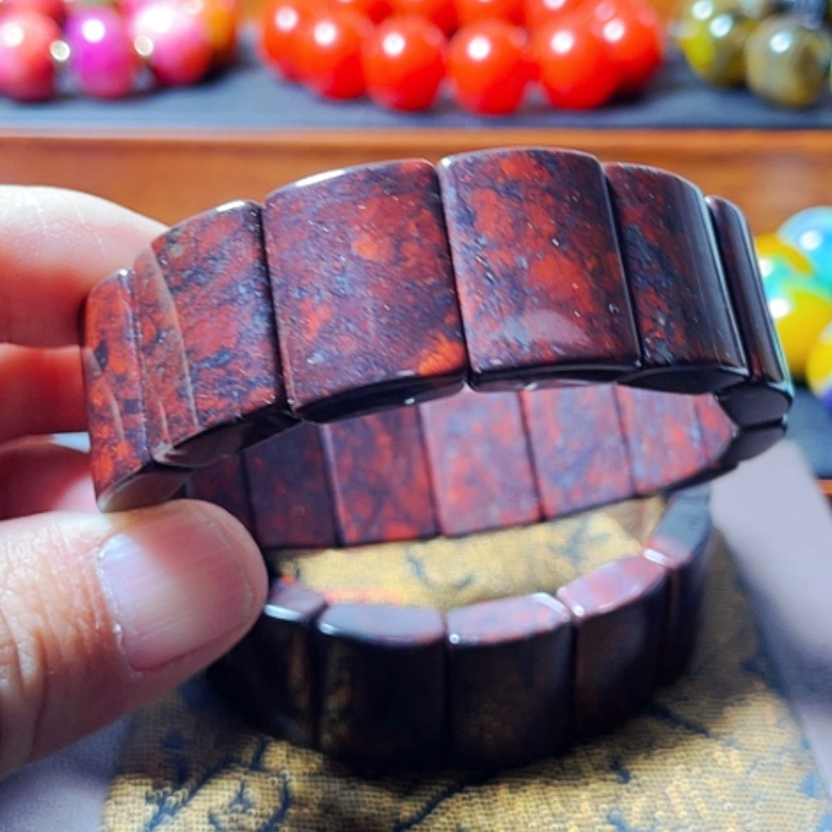 【闪购商品】玛瑙/玉髓手链未镶嵌红伊丁手牌