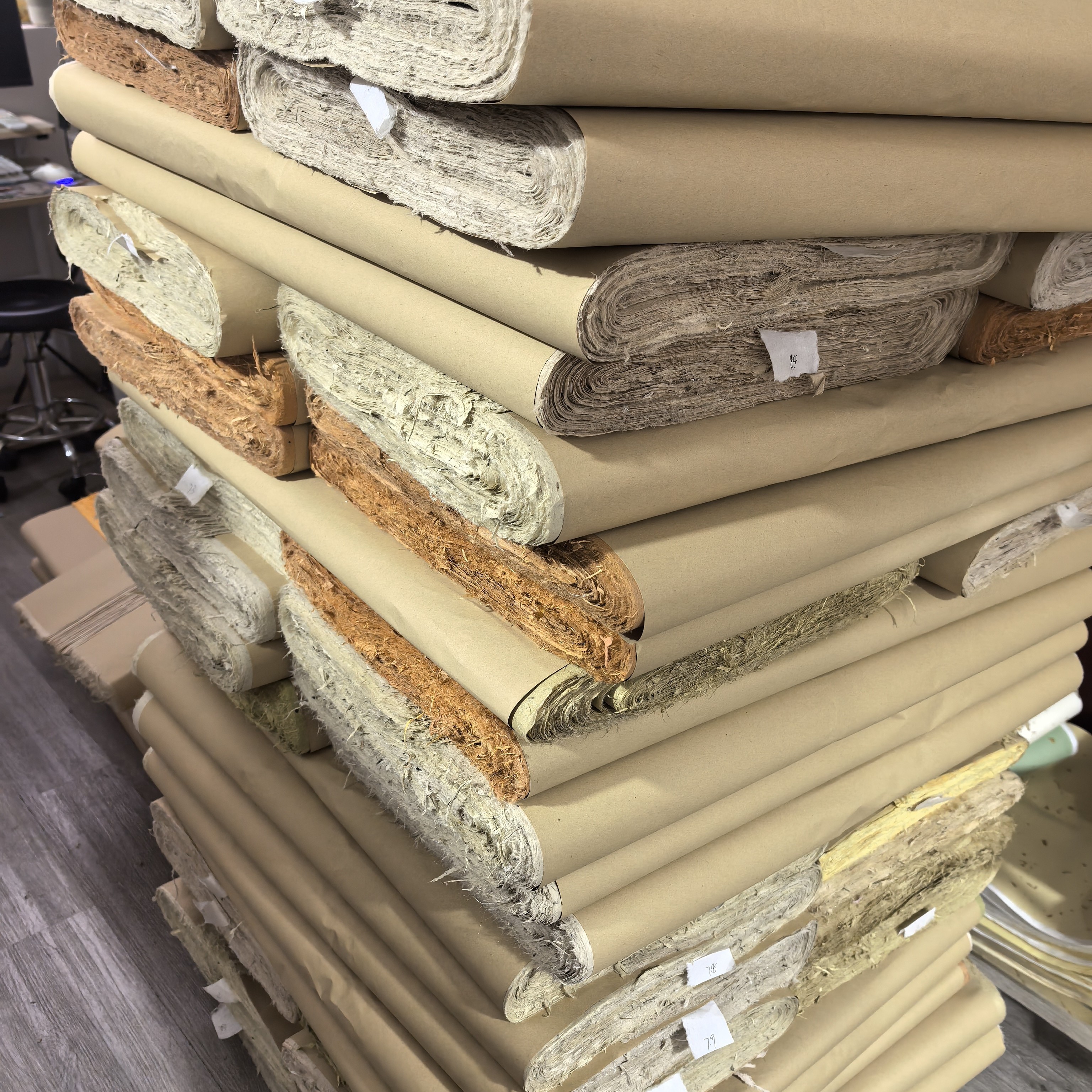 纯手工四尺屏（34*138cm）植物节气槽底楮皮笺半生50张 直播间款