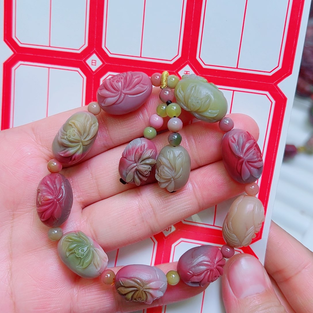 玛瑙/玉髓手串未镶嵌圆*