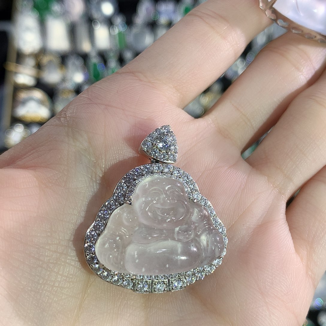 石英质玉颈饰银S925镶嵌