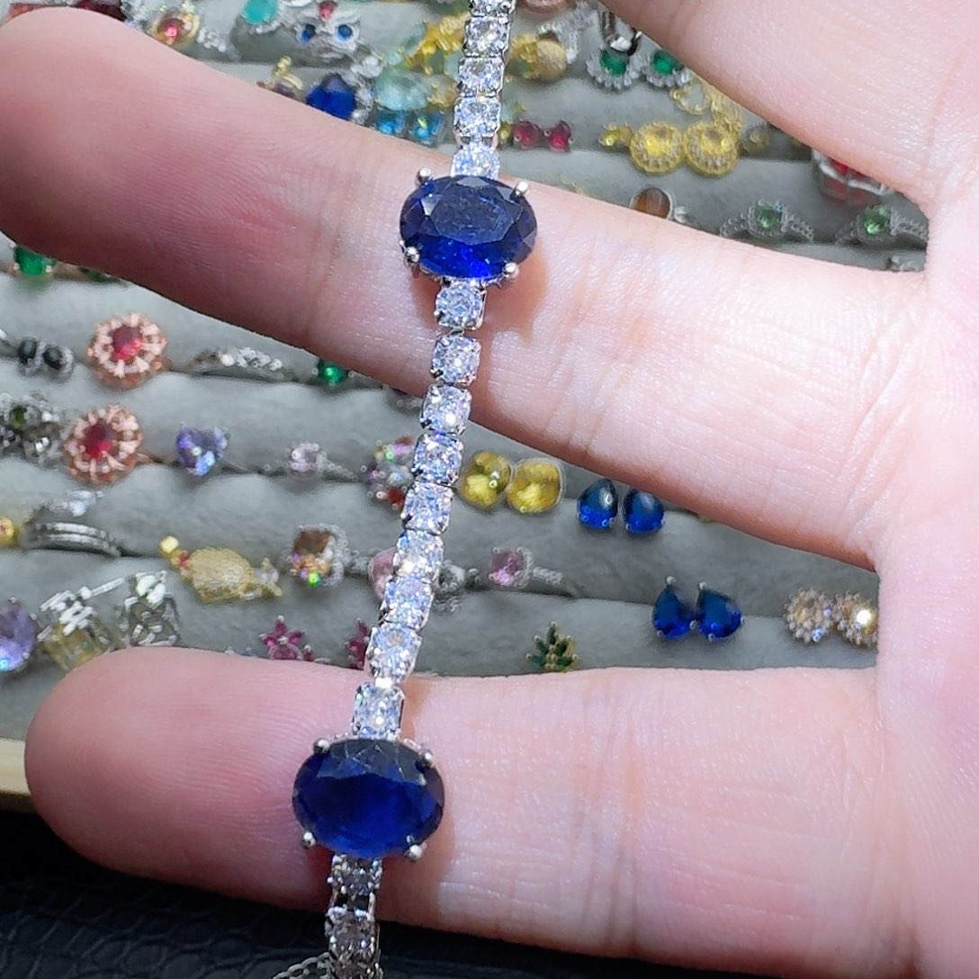 托帕石戒指银S925镶嵌