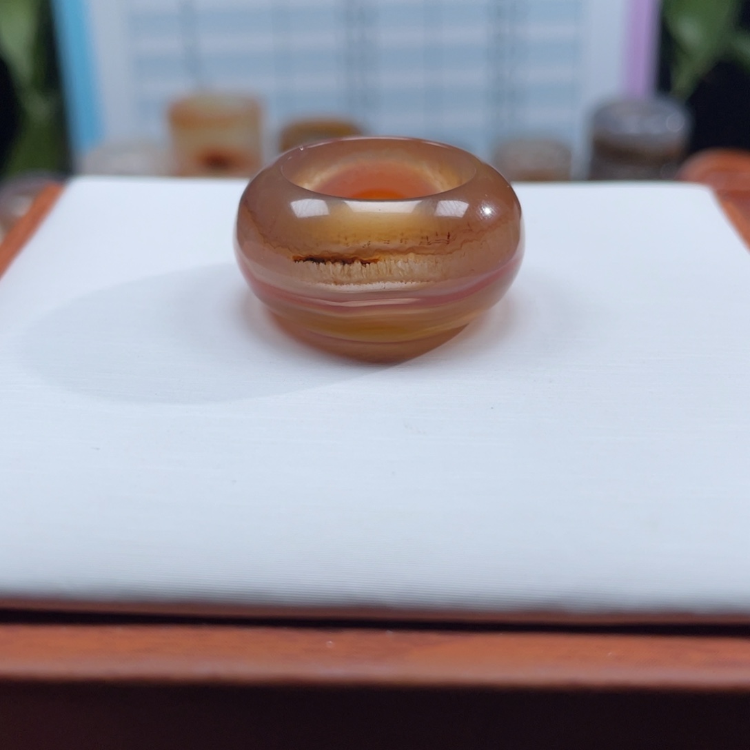 蓝***儿玛瑙/玉髓未镶嵌戒指Z18港17