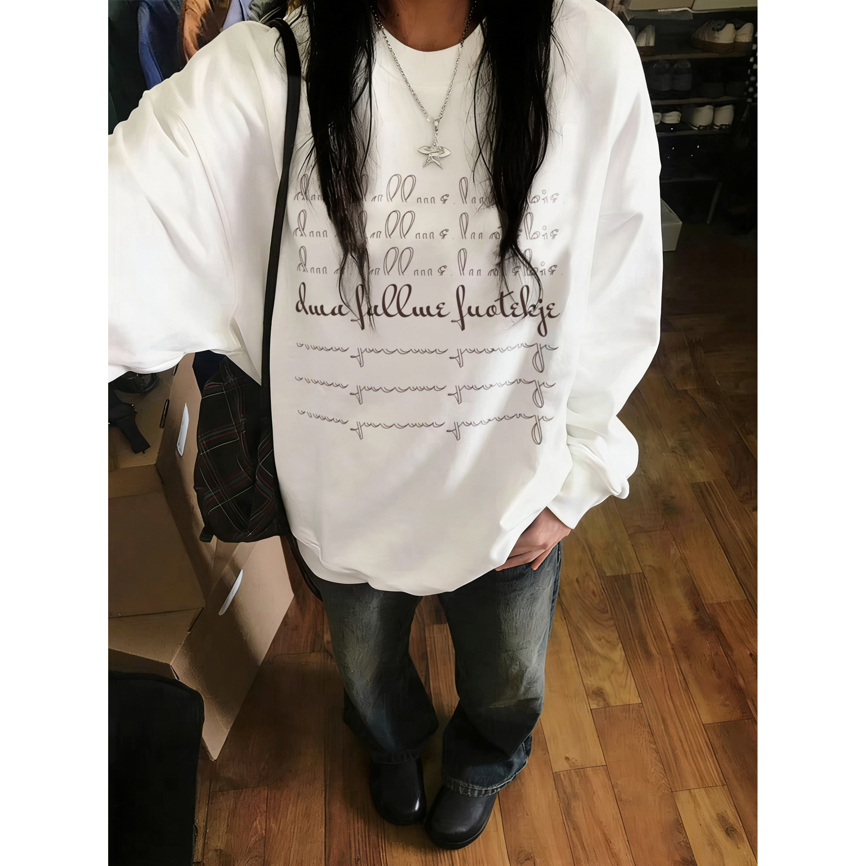 YWBY韩系秋冬装ins风宽松显瘦加厚保暖圆领卫衣气质时尚百搭女装