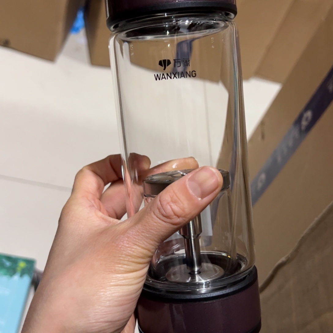 万象U158单层烫手玻璃杯410ml杯套