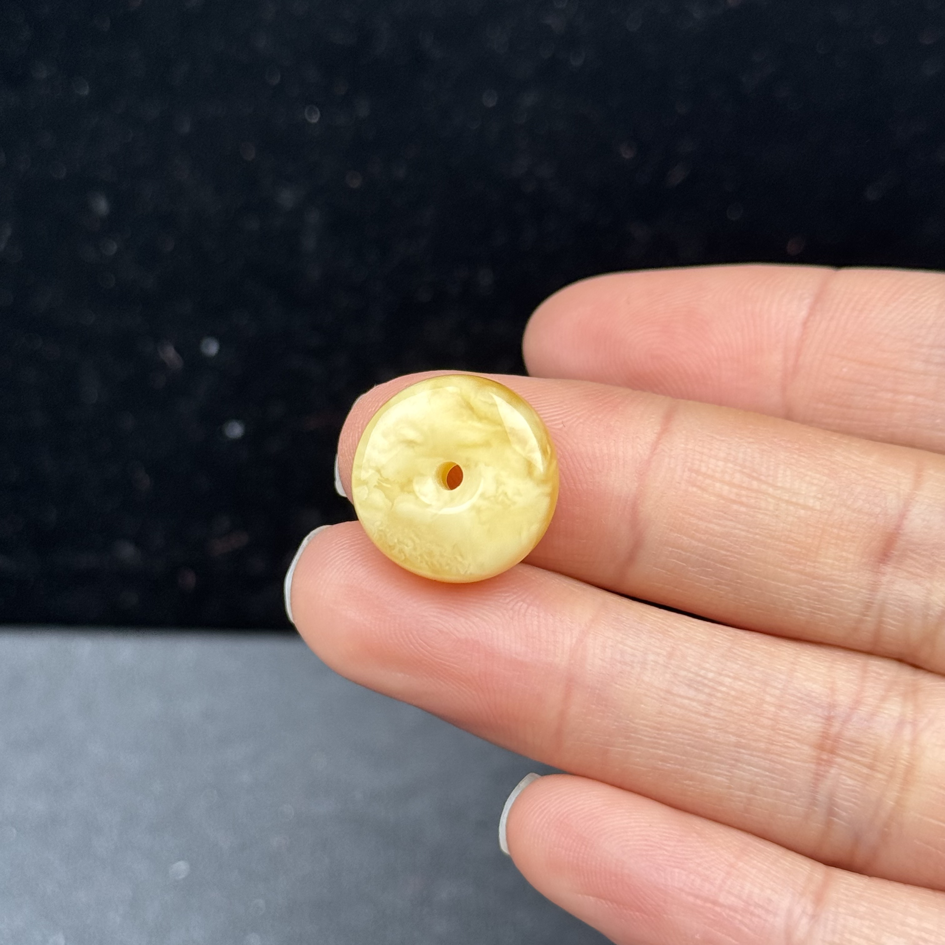 M3189天然蜜蜡墩子16.4*6.5mm支持复检 假一罚四