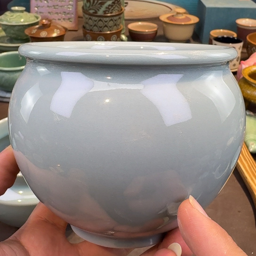 杯龙泉青瓷茶具微瑕