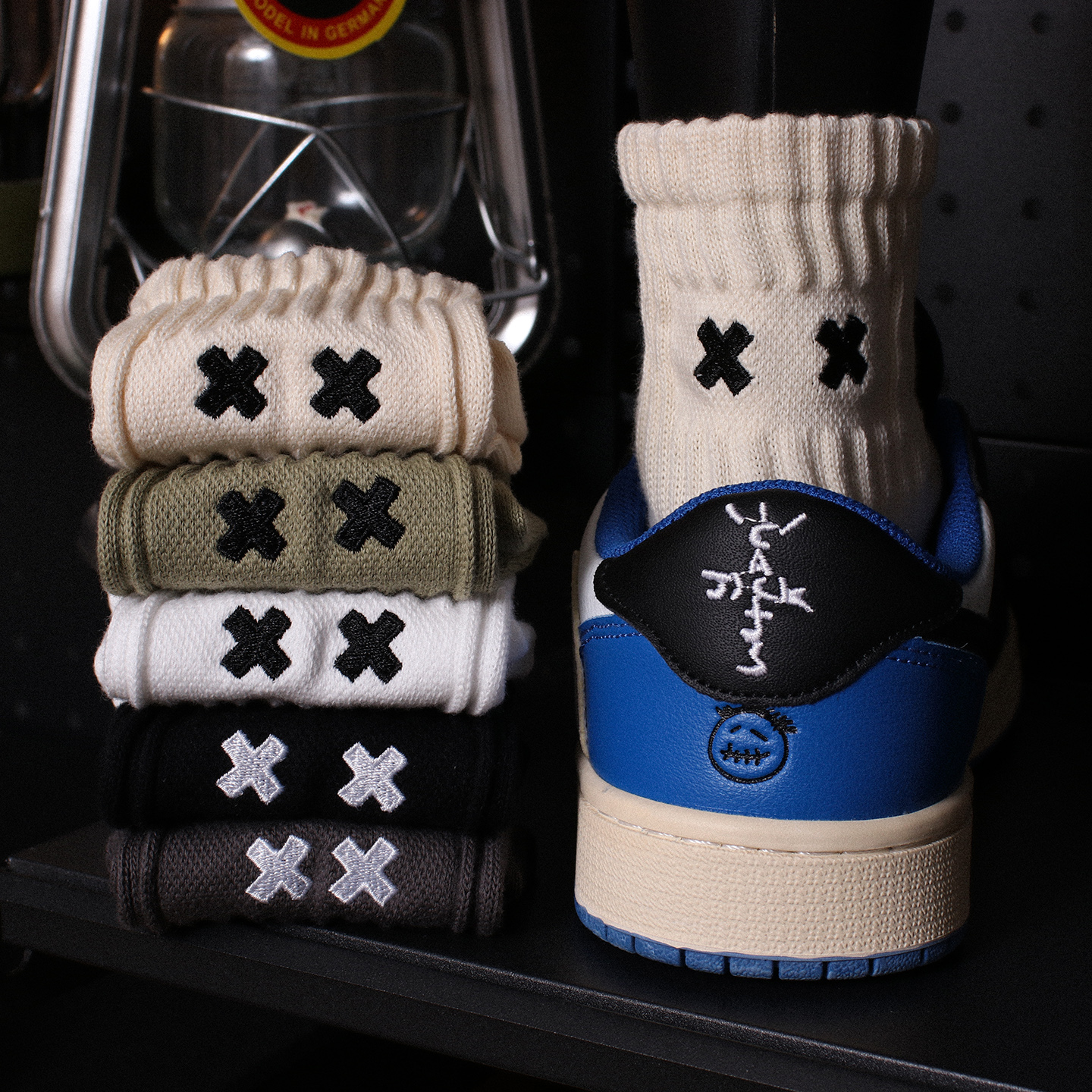 SWAGSOCKS四双装男士潮流袜子日系cityboy潮牌刺绣xx无骨中筒袜棉