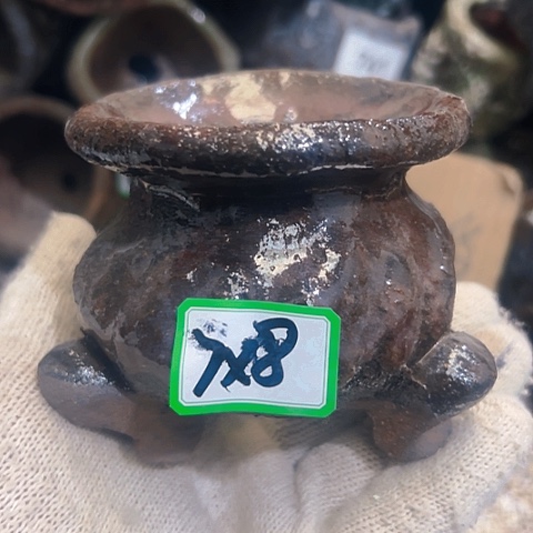 红陶粗陶花盆手工