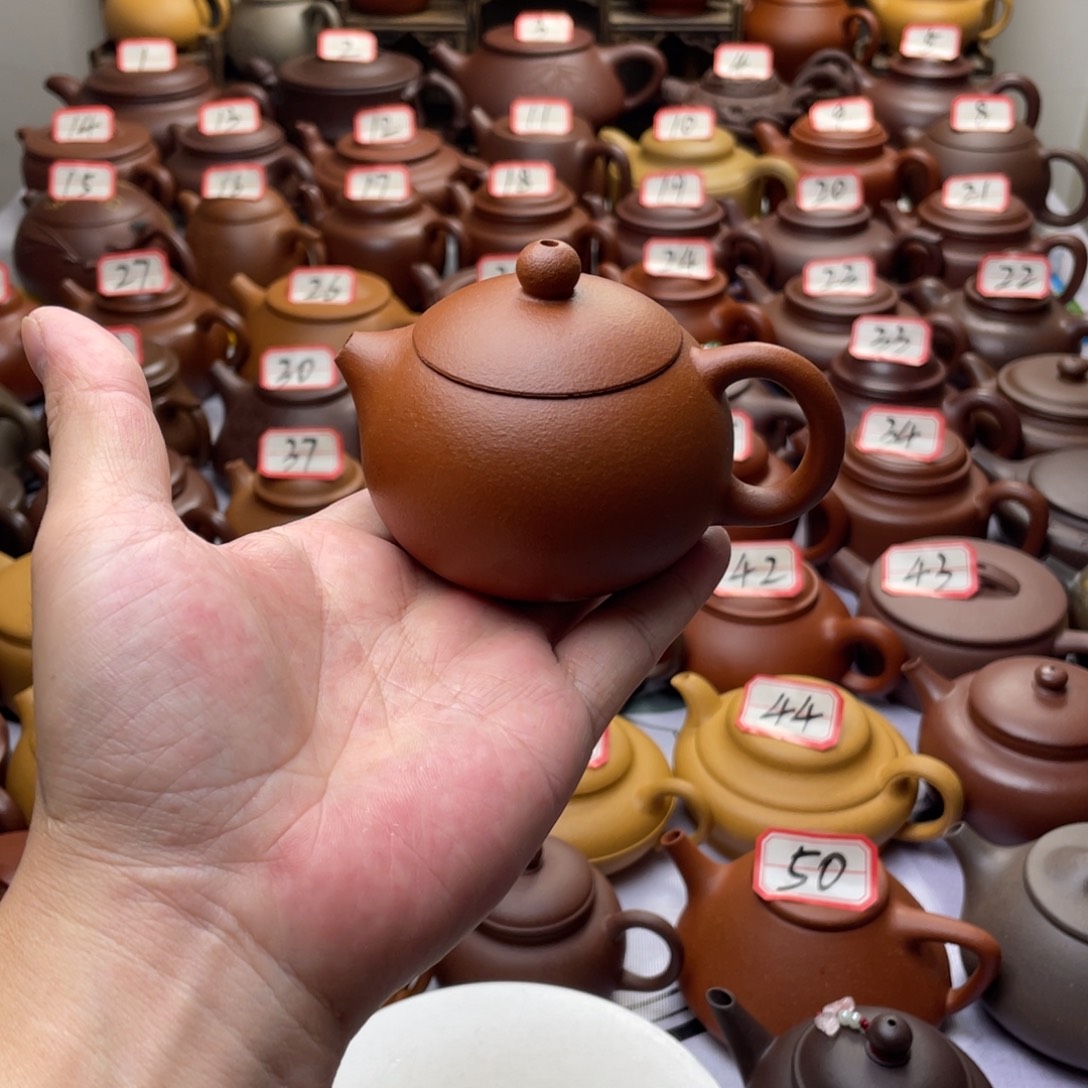 紫砂茶壶宜兴紫砂半手工