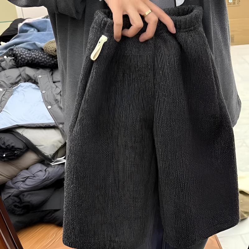 韩国童装儿童加绒裤子2025秋冬新款洋气时尚女童百搭休闲裤直筒裤