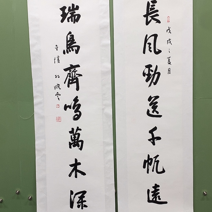 竖款精品书法作品宣