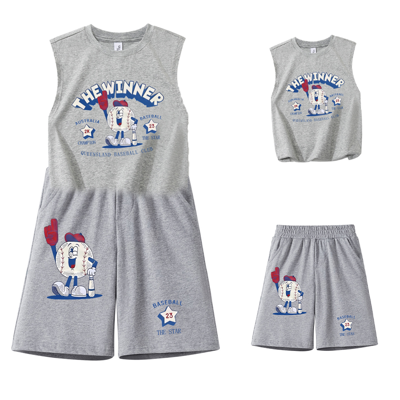 休闲纯棉短裤外穿男童运动裤女童纯色五分裤中大童潮牌休闲裤子潮