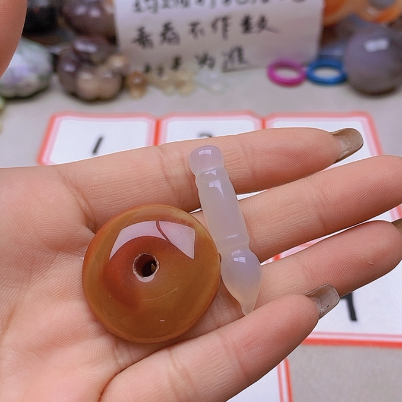 【闪购商品】未镶嵌玛瑙/玉髓珠宝半成品阳**媚