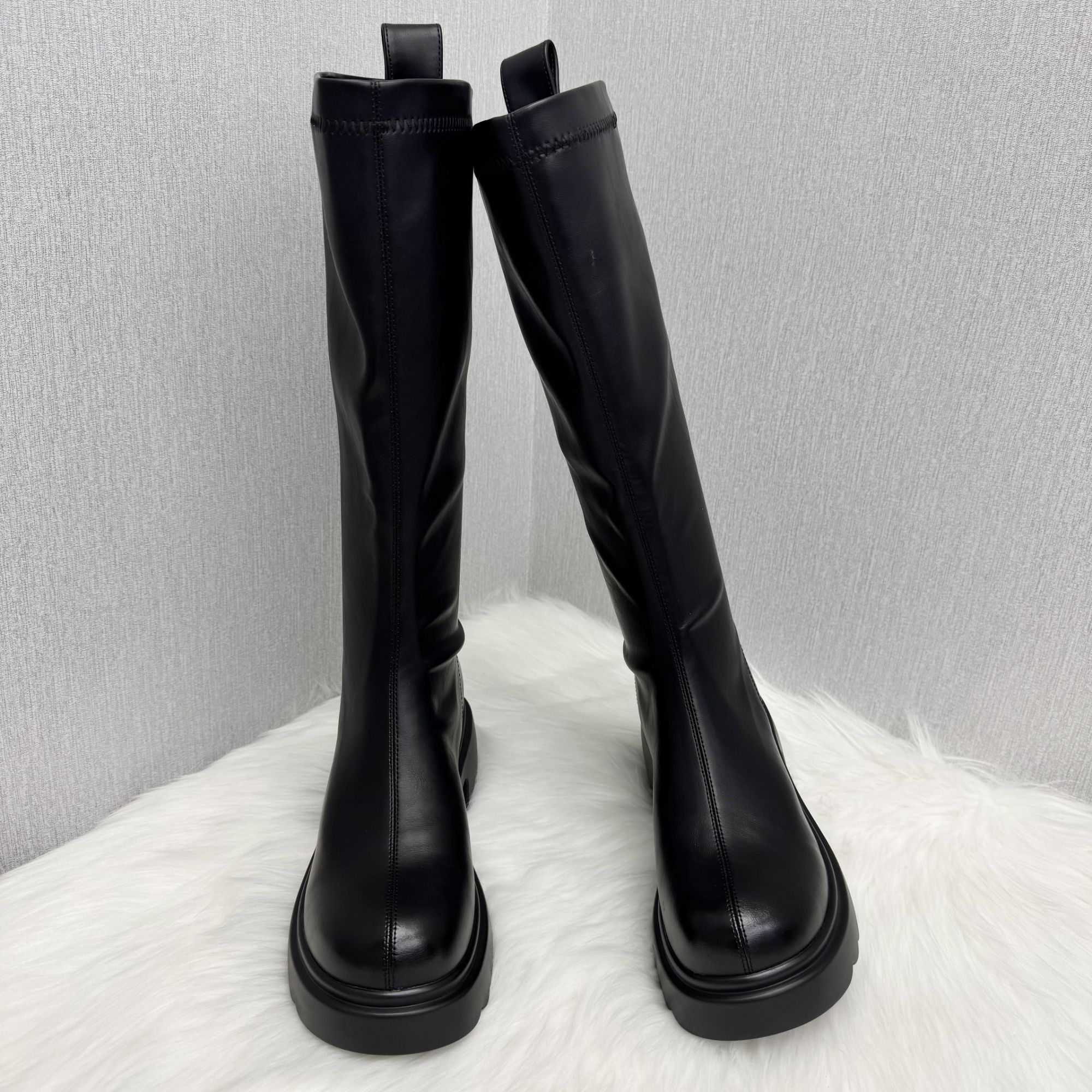 2025百搭款长靴秋冬爆款时装靴中筒小个子小腿粗靴子不过膝女长靴