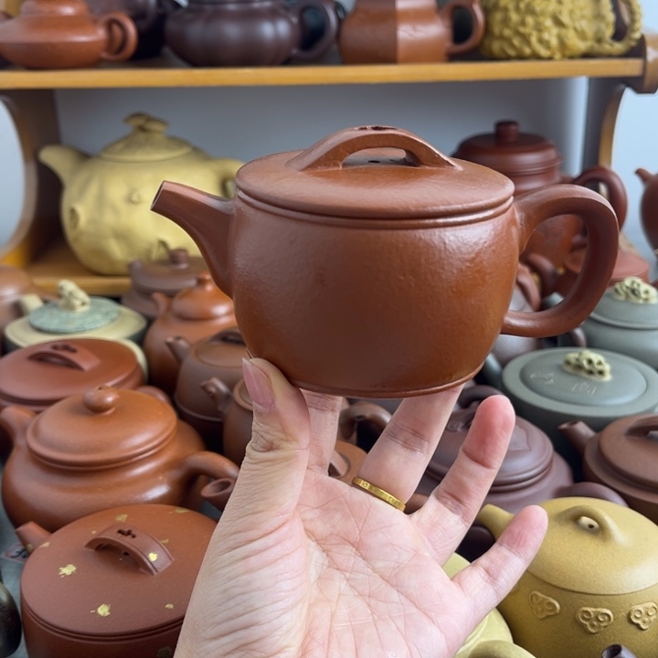 慧***语茶壶紫砂200cc朱泥半手微瑕