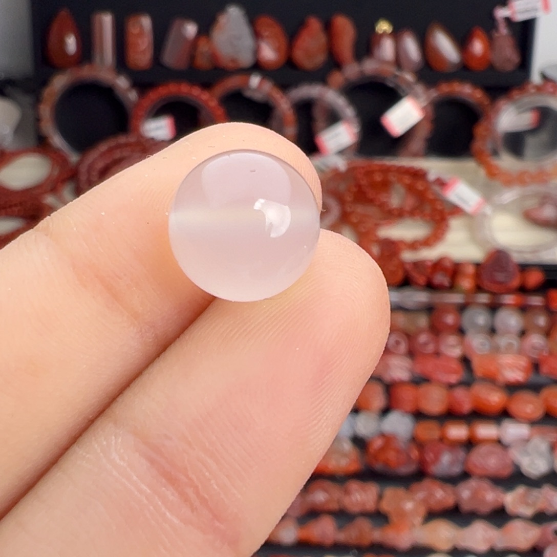 南红玛瑙未镶嵌颈饰荔枝冻圆珠