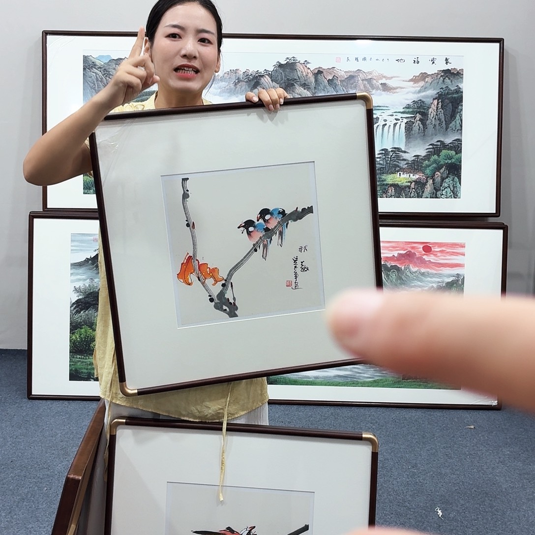国画手绘作品60×60尺寸