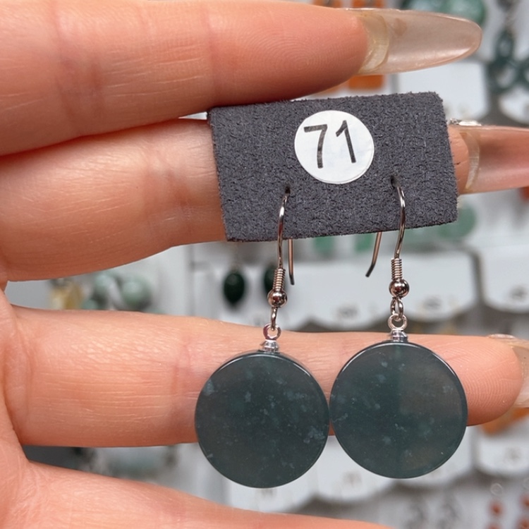 【闪购商品】翡翠耳饰银S925镶嵌耳饰