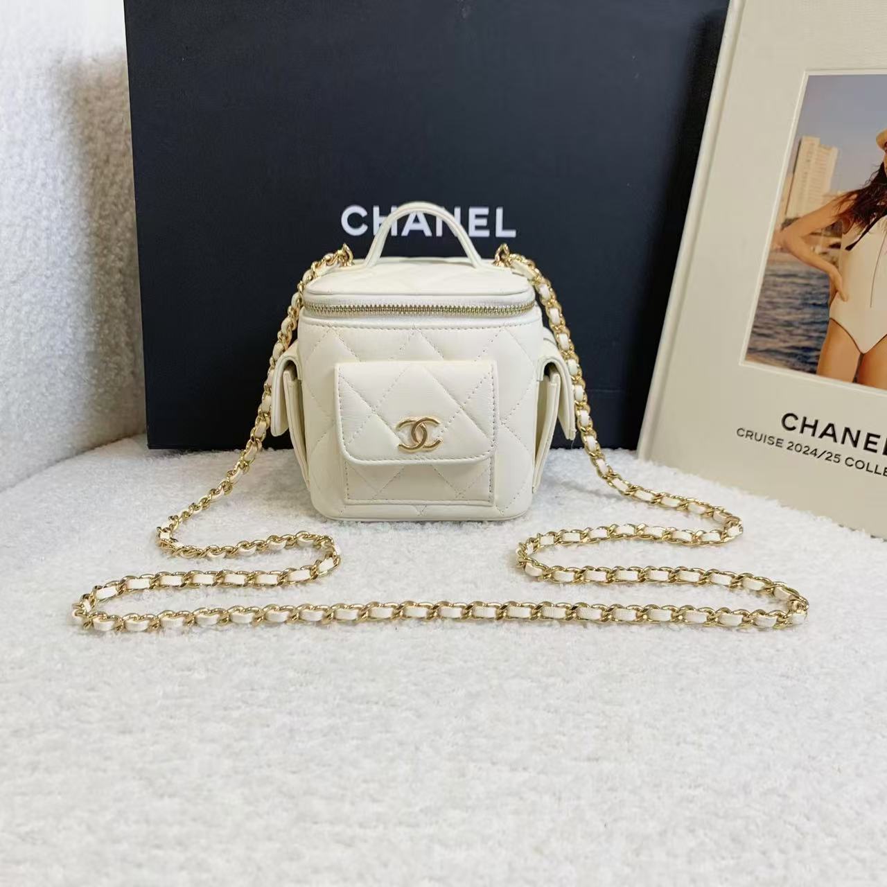 99新 Chanel/香奈儿 壹臻/22K白金cargo盒 子包/59698646