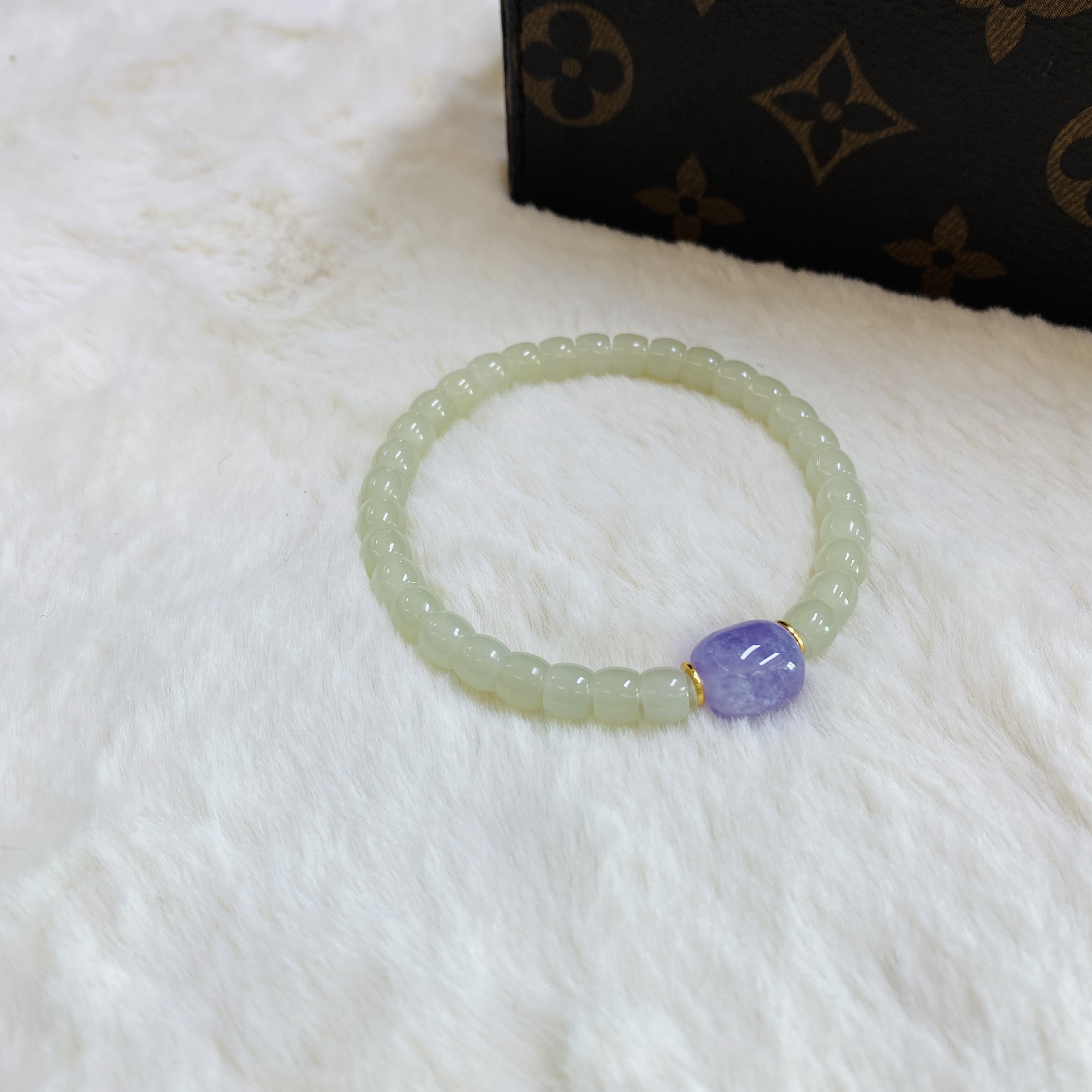 【V姐珠宝】HY3202 和田玉晴水直切手串 6mm