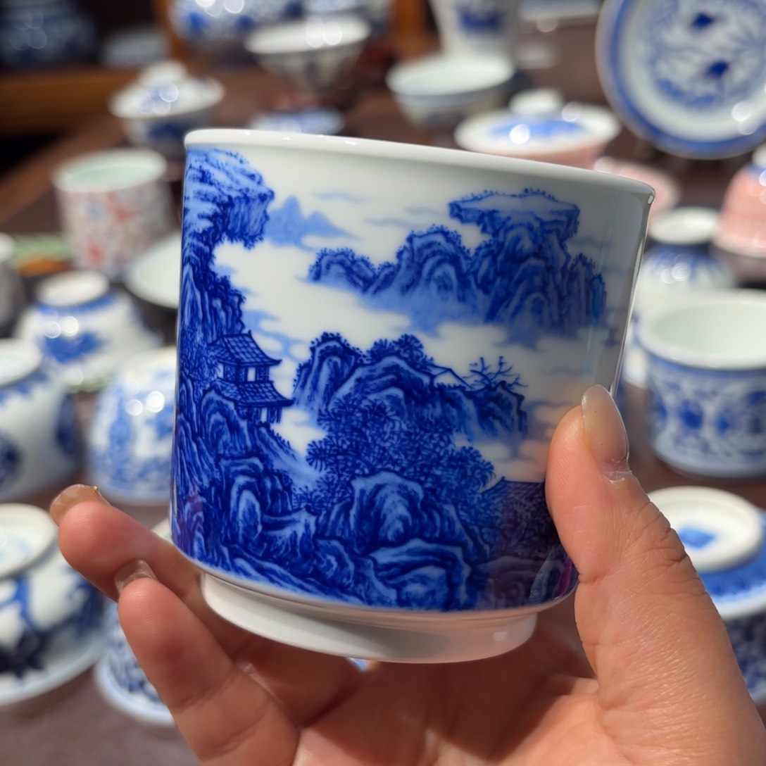 柴 山水直筒杯…………………………………