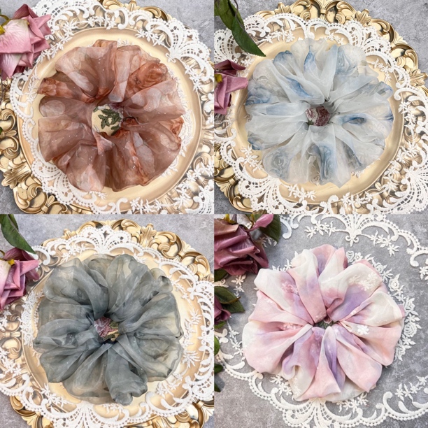 布艺发饰 福利款超多褶皱大肠发圈