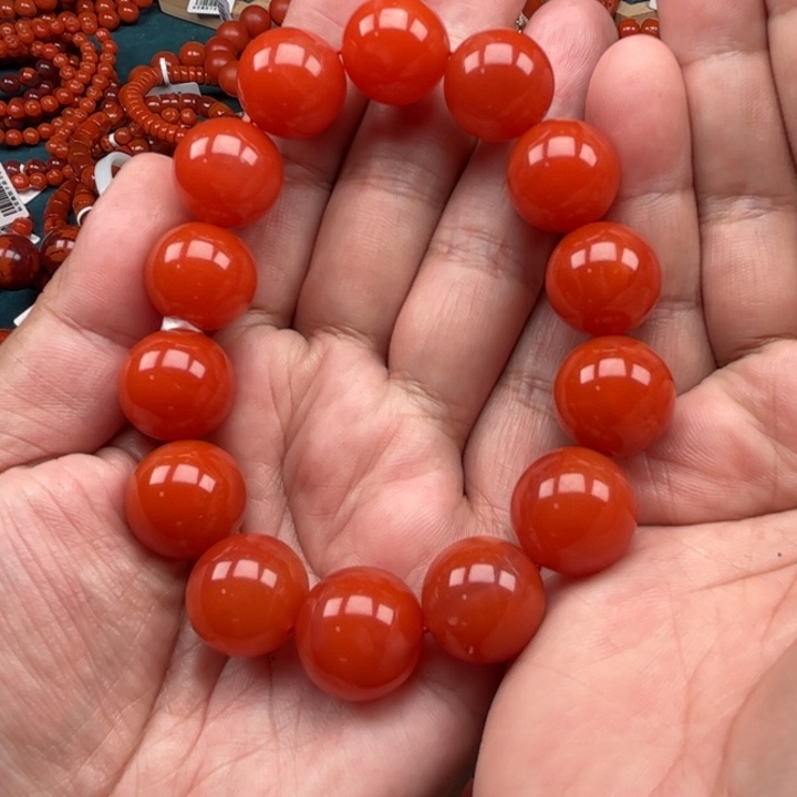南红玛瑙手链未镶嵌