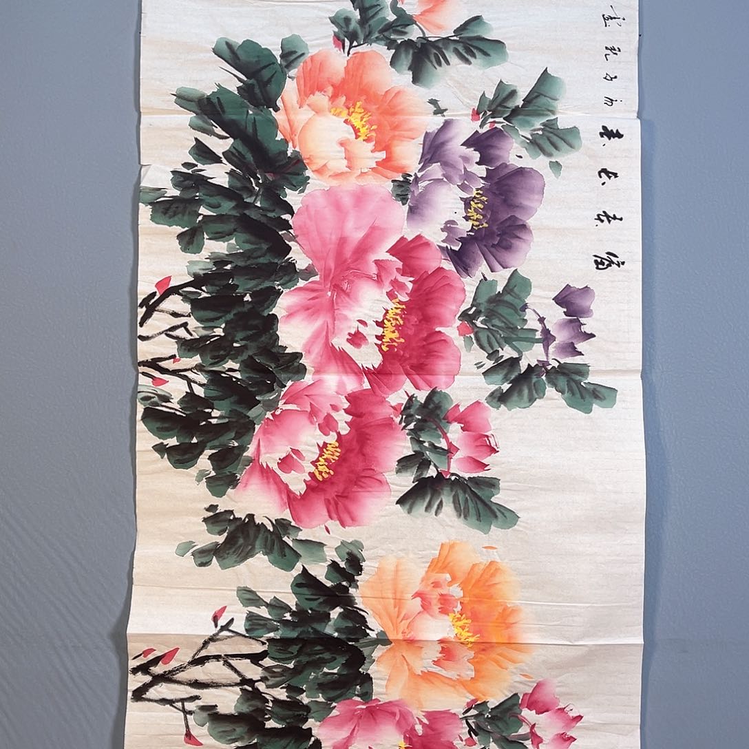 国画508 花红艳绿之美称的白