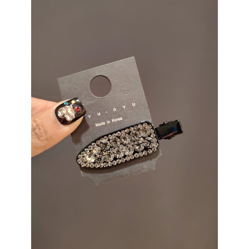 闪钻无痕夹小众ins鸭嘴夹刘海夹侧边夹时尚网红气质简约满钻