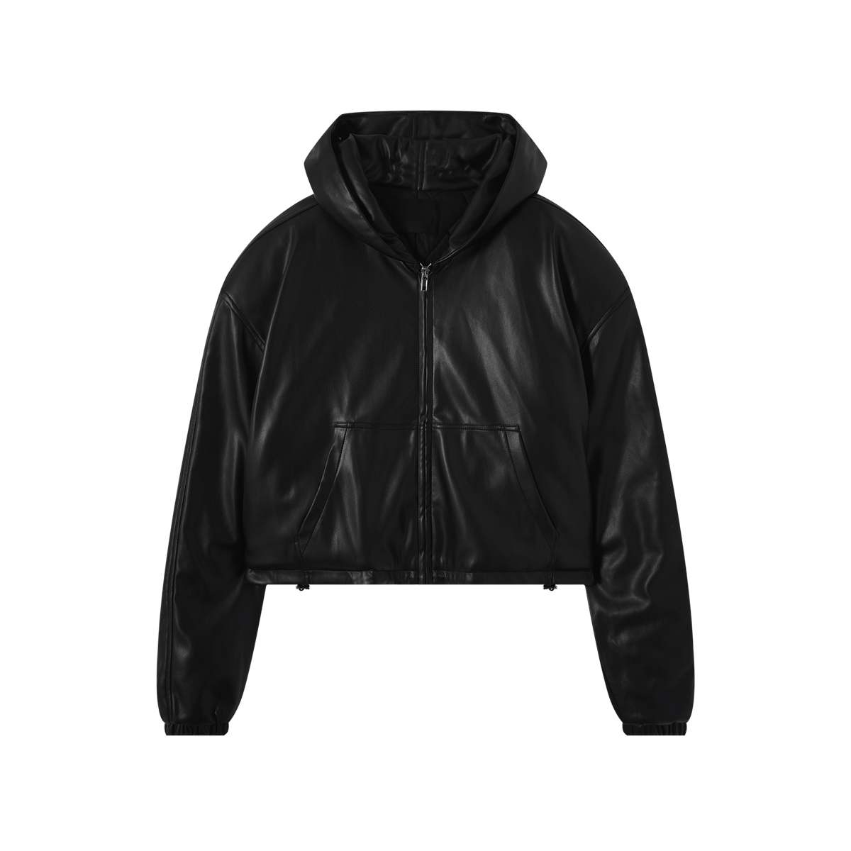 IAMCPLUS 2025AW 连帽休闲皮外套女