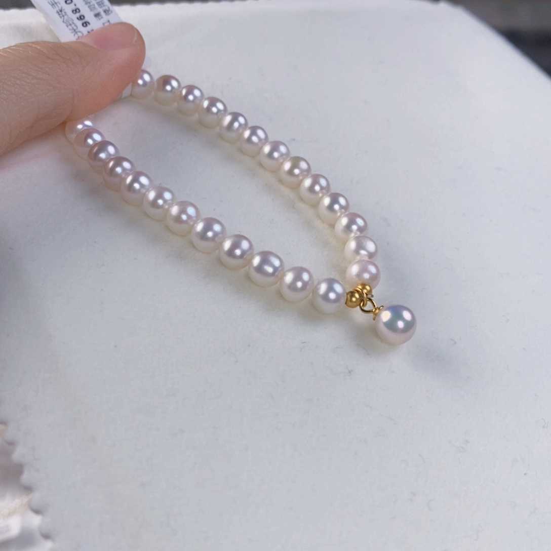 淡水珍珠手绳银S925镶嵌