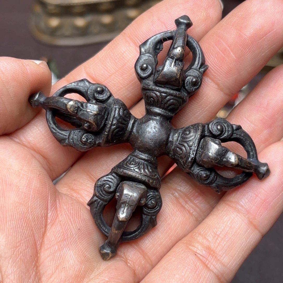 铜星月菩提吊坠项链